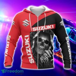 Suzuki All Over Printed Skull T-Shirt Sweatshirt Hoodie Bomber Jacket For Car Lover Product Photo 2