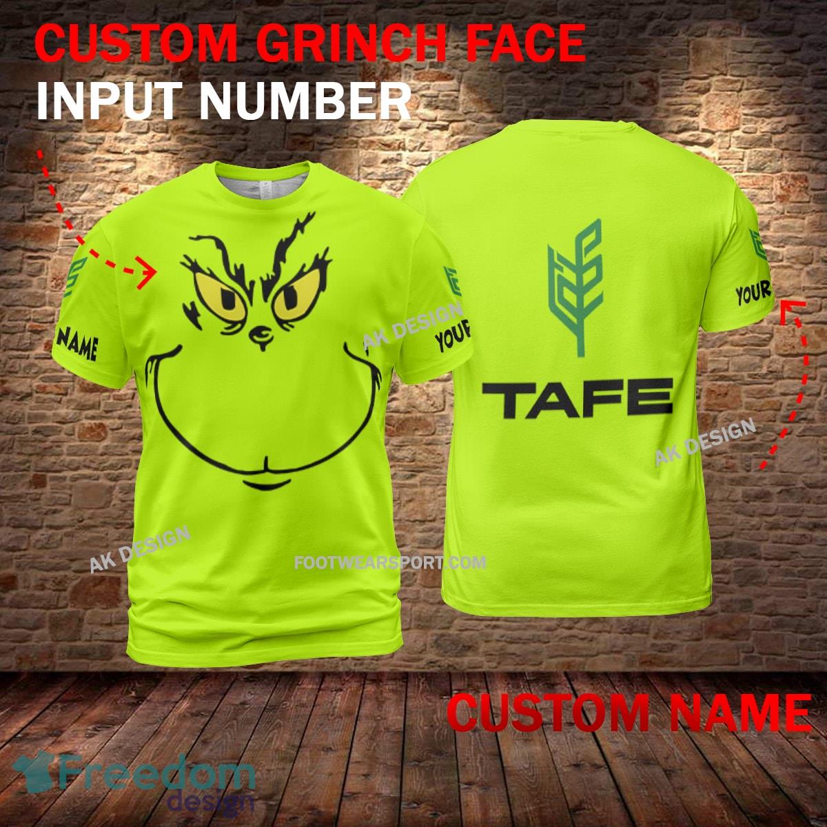 tafe-tractor-grinch-face-3d-hoodie-zip-hoodie-green-aop-custom-number-and-name-2.jpg Tafe Tractor Grinch Face 3D Hoodie, Zip Hoodie Green AOP Custom Number And Name - Tafe Tractor Grinch Face 3D T-Shirt