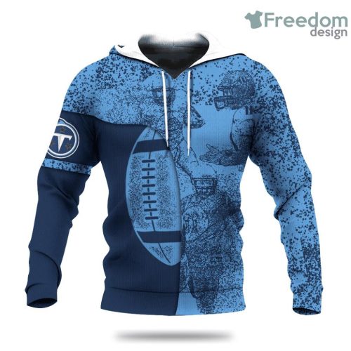 Tennessee Titans Graffiti Spray NFL Hoodie 3D All Over Print Keep Warm For Men And Women Product Photo 1