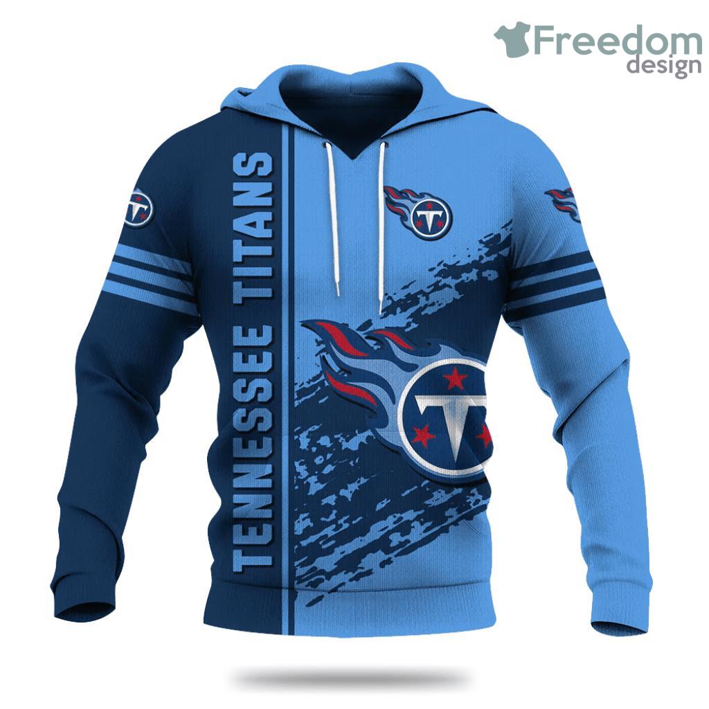 Tennessee Titans Quarter Style NFL Hoodie 3D All Over Print Keep Warm For Men And Women Product Photo 1