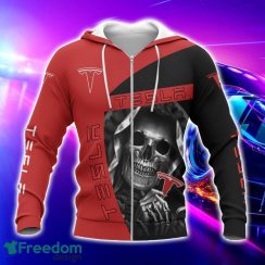Tesla All Over Printed Skull T-Shirt Sweatshirt Hoodie Bomber Jacket For Car Lover Product Photo 2
