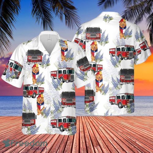 Texas Golden Retriever Firefighter Tropical Hawaiian Shirt Unisex For Men And Women Product Photo 1