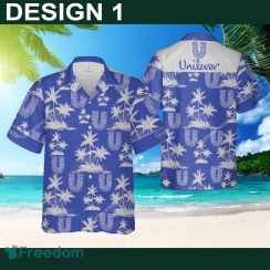 Unilever Handmade Logo 3D Hawaiian Shirt Coconut Tree Pattern For Summer