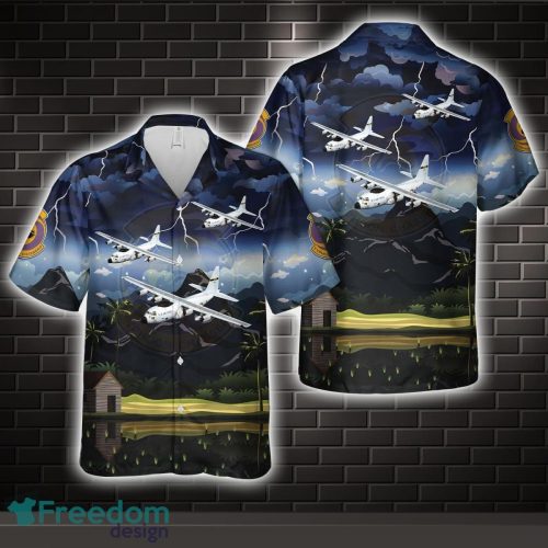 US Air Force 54th Weather Reconnaissance Squadron Lockheed WC-130H-LM Hercules (sn 64-14861) Hawaiian Shirt Beach Holiday Product Photo 1