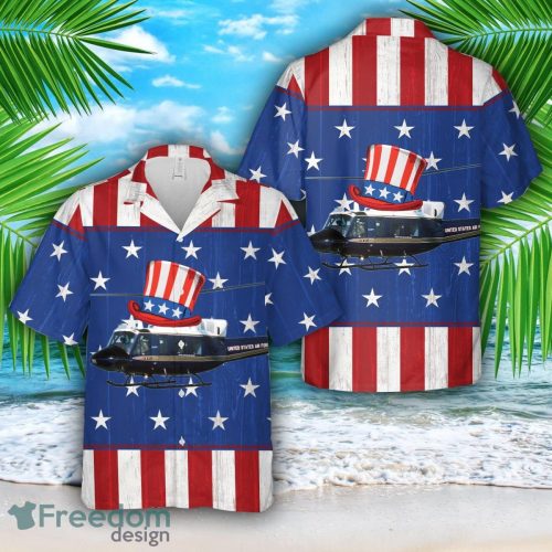 US Air Force Bell UH-1N Twin Huey 1st Helicopter Squadron, 4th Of July Hawaiian Shirt Hoilday Gift Product Photo 1