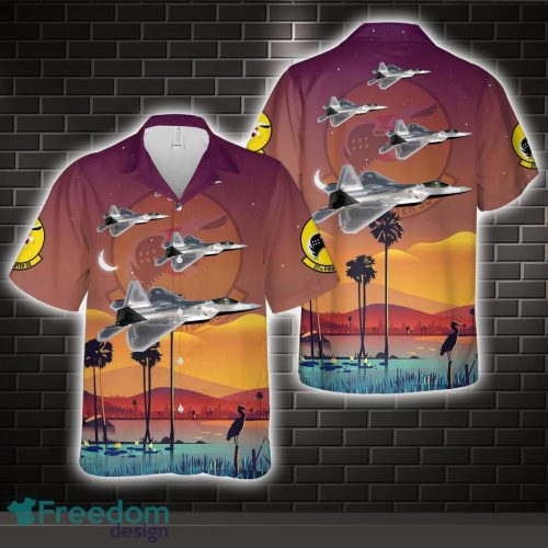 US Air Force F-22A 03-042 Of 27th Fighter Squadron Hawaiian Shirt Beach Holiday Product Photo 1