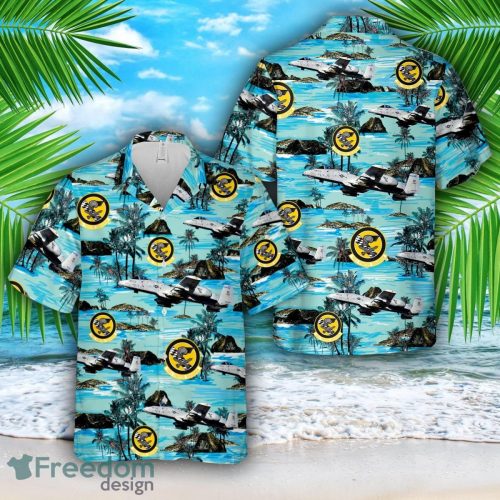 US Air Force Idaho Air National Guard 190th Fighter Squadron, 124th Wing, Fairchild Republic A-10A Thunderbolt II (sn 78-0703) Hawaiian Shirt Summer Beach Shirt Product Photo 1