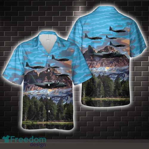 US Air Force Lockheed MC-130E Hercules Combat Talon I (sn 64-0566) during Air Fete '84 All Printed 3D Hawaiian Shirt For Men Women Product Photo 1