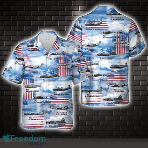 US Aircraft In WW2 Hawaiian Shirt Unisex For Men Women Product Photo 1