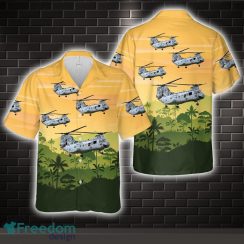 US Marine Corps Boeing Vertol CH-46 Sea Knight Of HMM-262 Flying Tigers All Printed 3D Hawaiian Shirt For Men Women