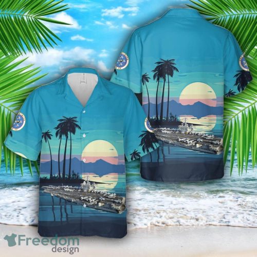 US Navy Aircraft Carrier CVN 68 USS Nimitz Hawaiian Shirt US Navy Aloha Shirt Product Photo 1