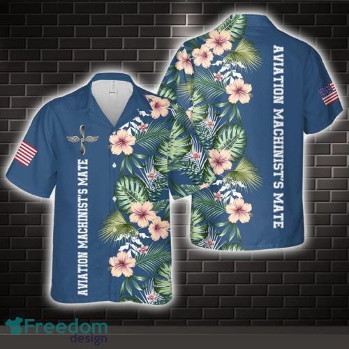 US Navy Aviation Machinist's Mate Hawaiian Shirt US Navy Aloha Shirt Product Photo 1