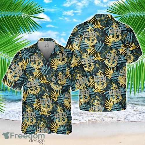 US Navy Chief Anchor Pocket Hawaiian Shirt US Navy Aloha Shirt Product Photo 1