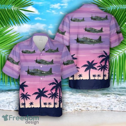 US Navy Douglas SBD Dauntless Of World War 2 Hawaiian Shirt US Navy Aloha Shirt Product Photo 1