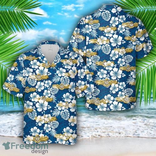 US Navy Engineering Duty Officer Qualification Insignia Hawaiian Shirt US Navy Aloha Shirt Product Photo 1