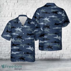 US Navy McDonnell Douglas FA-18 Hornet Silhouettes Hawaiian Shirt Summer Beach Shirt