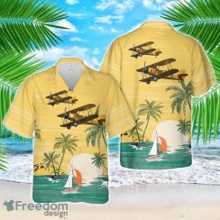 US Navy Naval Aircraft Factory N3N-3 Yellow Peril Hawaiian Shirt Summer Beach Shirt