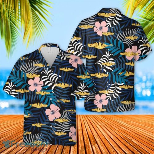 US Navy Submarine Warfare Insignia Hawaiian Shirt US Navy Aloha Shirt Product Photo 1