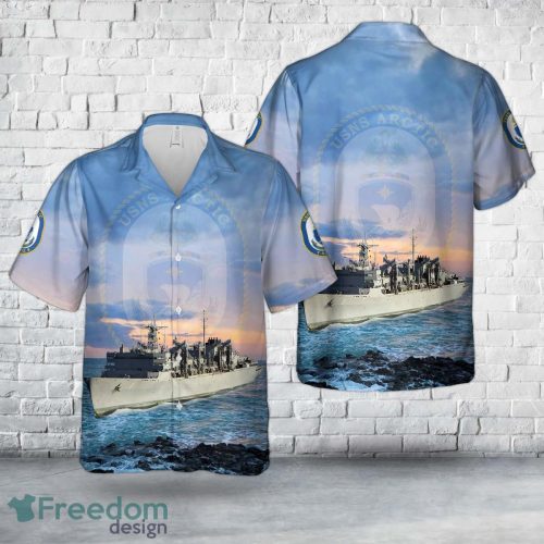 US Navy USNS Arctic (T-AOE-8) Hawaiian Shirt Summer Beach Shirt Product Photo 1