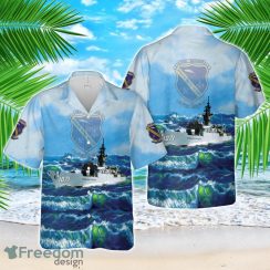 US Navy USS Badger (FF-1071) Hawaiian Shirt US Navy Aloha Shirt