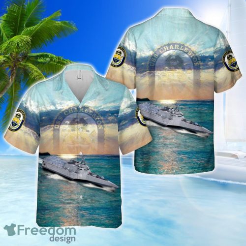 US Navy USS Charleston (LCS-18) Independence-class littoral combat ship Hawaiian Shirt Unisex For Men Women Product Photo 1