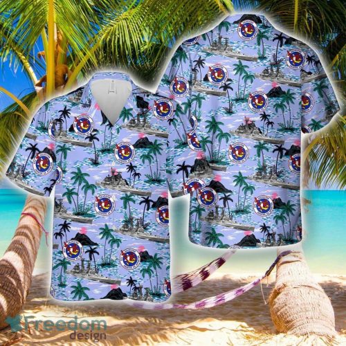 US Navy USS Galveston (CL-93CLG-3) Hawaiian Shirt Hoilday Summer Shirt Hawaiian ShirtHawaiian Shirt Product Photo 1