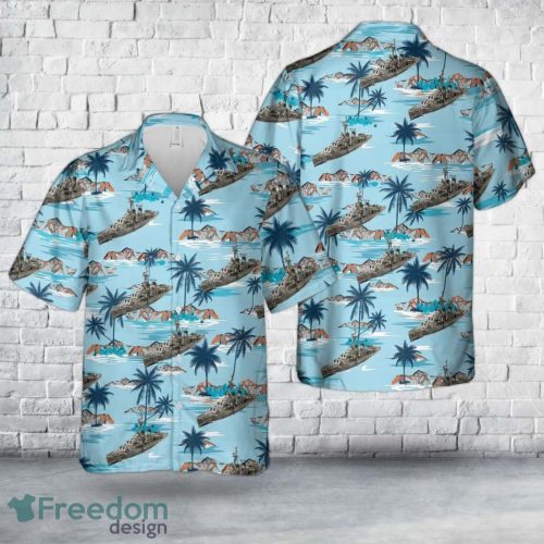 US Navy USS Massey (DD-778) Hawaiian Shirt Summer Beach Shirt Product Photo 1