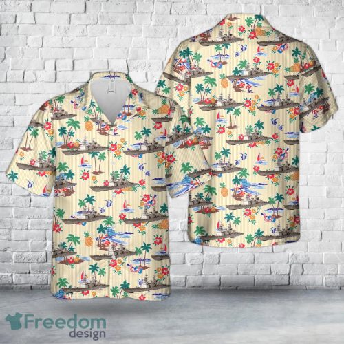 US Navy USS Spruance (DD-963) Hawaiian Shirt Summer Beach Shirt Product Photo 1