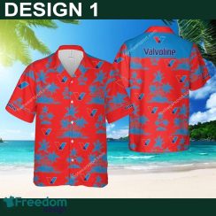Valvoline Bold Logo Aloha Hawaiian Shirt Coconut Tree Pattern For Men And Women