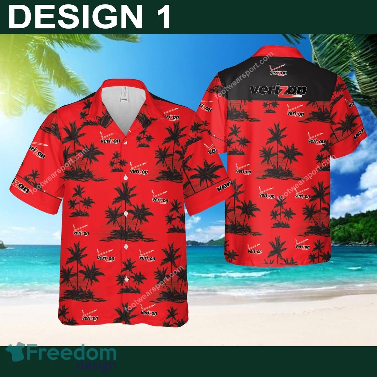 Verizon Vibrant Beach Hawaiian Shirt Coconut Tree Pattern Men And Women Gift image Verizon Vibrant Beach Hawaiian Shirt Coconut Tree Pattern Men And Women Gift - Brand Style 1 Verizon Hawaiian Shirt Coconut Tree Pattern