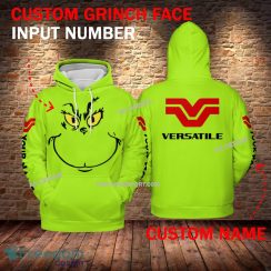 Versatile Tractor Grinch Face 3D Hoodie, Zip Hoodie Green AOP Custom Number And Name Versatile Tractor Grinch Face 3D Hoodie, Zip Hoodie Green AOP Custom Number And Name