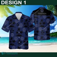 Volkswagen Racing Colorful Logo AOP Hawaiian Shirt Coconut Tree Pattern Gift For Fans Volkswagen Racing Colorful Logo AOP Hawaiian Shirt Coconut Tree Pattern Gift For Fans