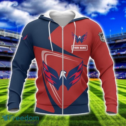 Washington Capitals Team 3D T-Shirt Sweatshirt Hoodie Bomber Custom Name Sport Gift For Men And Women Product Photo 2