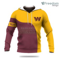 Washington Commanders Curve Style Personalized NFL Hoodie 3D All Over Print Keep Warm For Men And Women