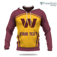 Washington Commanders Curve Style Sport NFL Hoodie 3D All Over Print Keep Warm For Men And Women