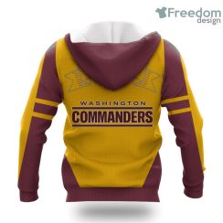 Washington Commanders Flame Ball NFL Hoodie 3D All Over Print Keep Warm For Men And Women Product Photo 2