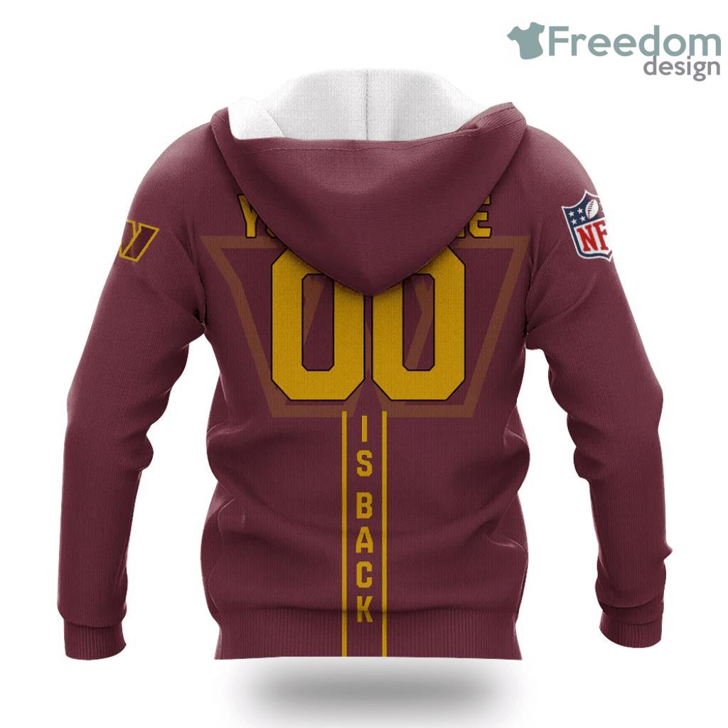 Washington Commanders Personalized Football For Fan NFL Hoodie 3D All Over Print Keep Warm For Men And Women image Washington Commanders Personalized Football For Fan NFL Hoodie 3D All Over Print Keep Warm For Men And Women Product Photo 2
