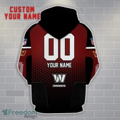 Washington Commanders Personalized Name And Number 3D Hoodie Unisex Product Photo 2