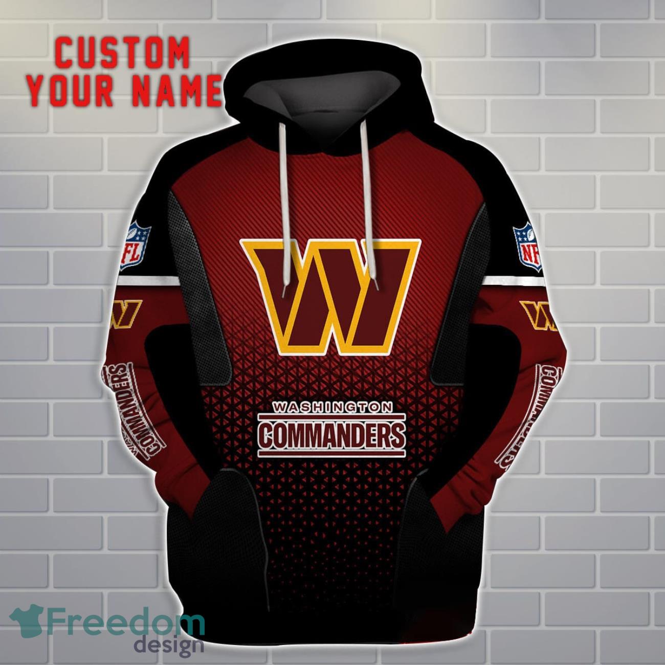 Washington Commanders Personalized Name And Number 3D Hoodie Unisex Washington Commanders Personalized Name And Number 3D Hoodie Unisex Product Photo 3