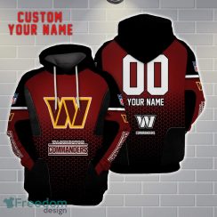 Washington Commanders Personalized Name And Number 3D Hoodie Unisex