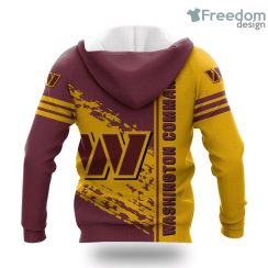 Washington Commanders Quarter Style NFL Hoodie 3D All Over Print Keep Warm For Men And Women Product Photo 2