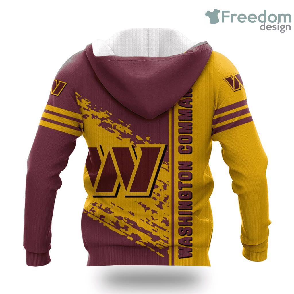 Washington Commanders Quarter Style NFL Hoodie 3D All Over Print Keep Warm For Men And Women image Washington Commanders Quarter Style NFL Hoodie 3D All Over Print Keep Warm For Men And Women Product Photo 2