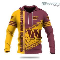 Washington Commanders Quarter Style NFL Hoodie 3D All Over Print Keep Warm For Men And Women