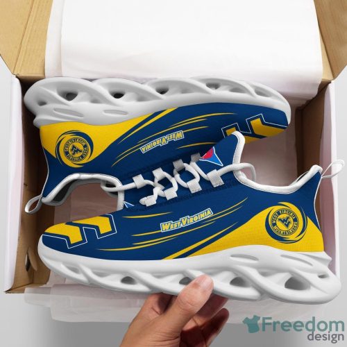 West Virginia Mountaineers Max Soul Shoes NCAA Men And Women Running Sneakers Product Photo 1