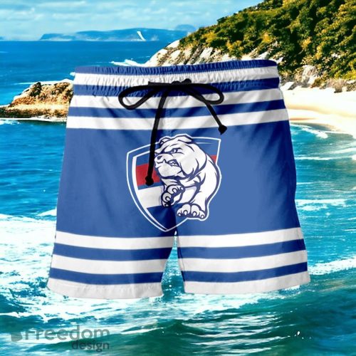 Western Bulldogs AFL Sport Custom Name Beach Shorts For Men Women Product Photo 2