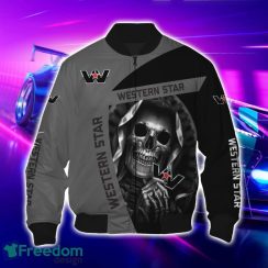 Western Star All Over Printed Skull T Shirt Sweatshirt Hoodie Bomber Jacket For Car Lover image Western Star All Over Printed Skull T-Shirt Sweatshirt Hoodie Bomber Jacket For Car Lover Product Photo 4