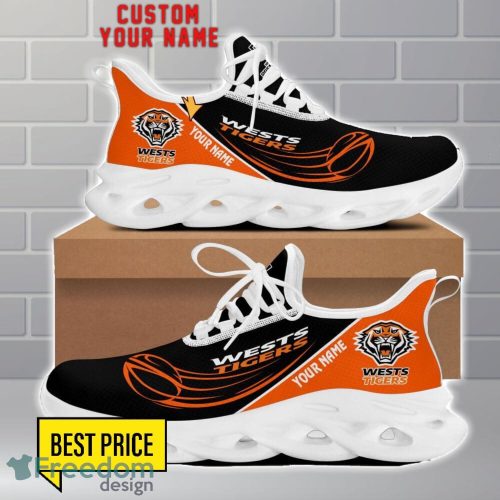 Wests Tigers Max Soul Shoes Custom Name Scarpe Sportive For Fans Running Product Photo 2