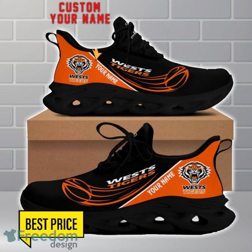 Wests Tigers Max Soul Shoes Custom Name Scarpe Sportive For Fans Running Product Photo 4