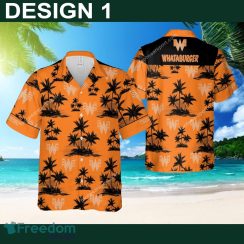 WHATABURGER Print Logo Hawaiian Shirt Coconut Tree Pattern For Men And Women - Brand Style 1 WHATABURGER Hawaiian Shirt Coconut Tree Pattern