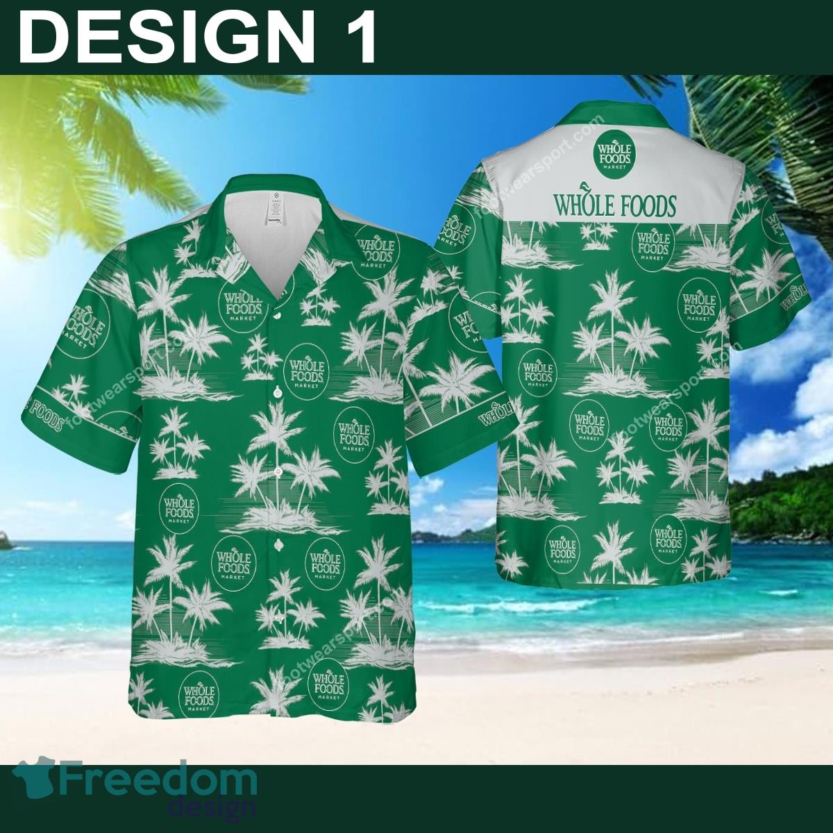 Whole Foods Market Paradise AOP Hawaiian Shirt Coconut Tree Pattern Men And Women Gift - Brand Style 1 Whole Foods Market Hawaiian Shirt Coconut Tree Pattern